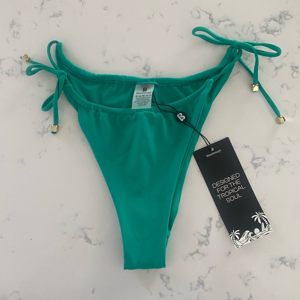 Blue-Green String Bikini Bottoms